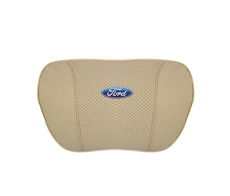 Suitable For Mondeo Car Nappa Memory Foam Seat Headrest Lumbar Pillow Off-White