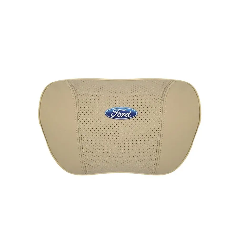 Suitable For Mondeo Car Nappa Memory Foam Seat Headrest Lumbar Pillow Off-White
