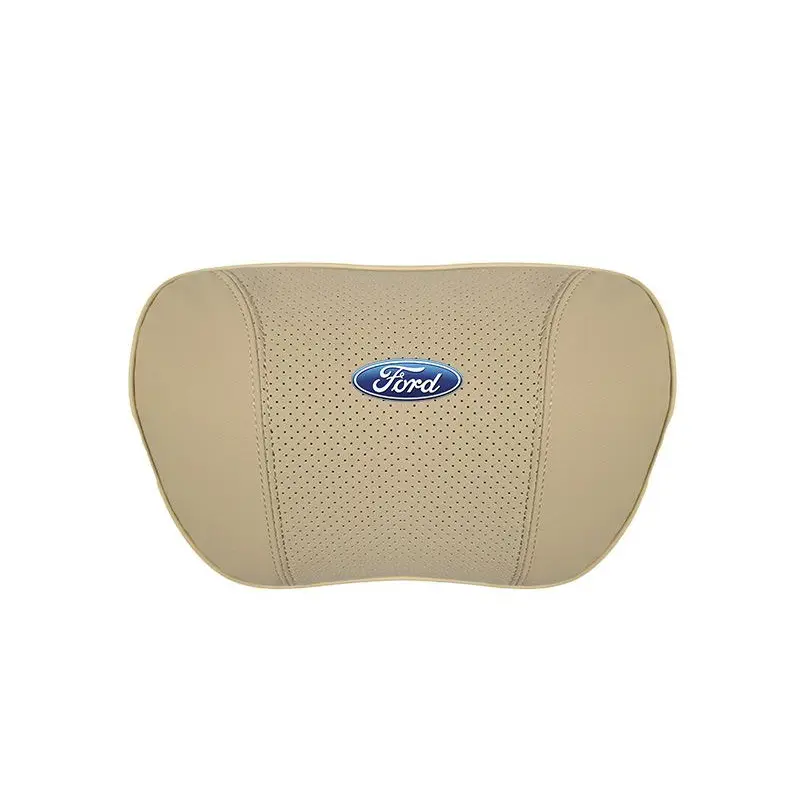 Suitable For Mondeo Car Nappa Memory Foam Seat Headrest Lumbar Pillow Off-White