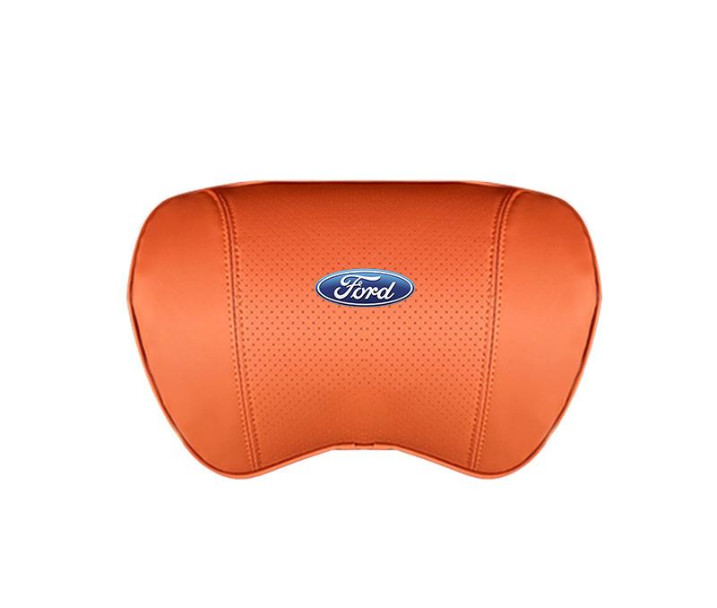Suitable For Mondeo Car Nappa Memory Foam Seat Headrest Lumbar Pillow Orange
