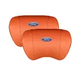 Suitable For Mondeo Car Nappa Memory Foam Seat Headrest Lumbar Pillow Orange