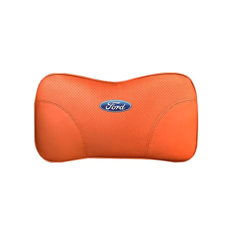 Suitable For Mondeo Car Nappa Memory Foam Seat Headrest Lumbar Pillow Orange