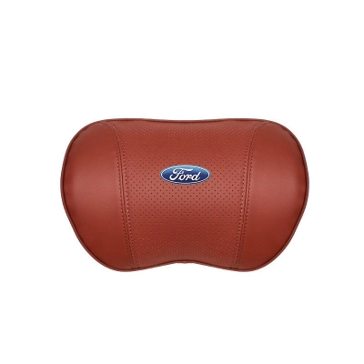 Suitable For Mondeo Car Nappa Memory Foam Seat Headrest Lumbar Pillow Red 02