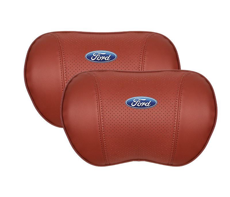 Suitable For Mondeo Car Nappa Memory Foam Seat Headrest Lumbar Pillow Red