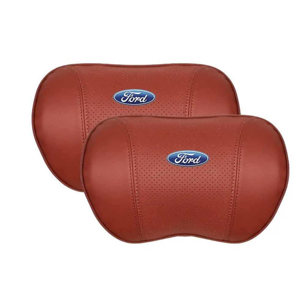 Suitable For Mondeo Car Nappa Memory Foam Seat Headrest Lumbar Pillow Red