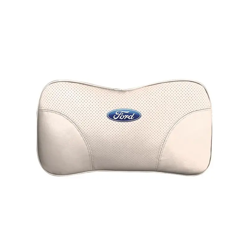 Suitable For Mondeo Car Nappa Memory Foam Seat Headrest Lumbar Pillow White
