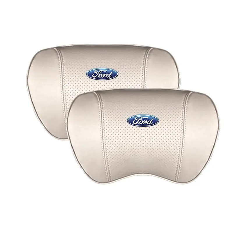 Suitable For Mondeo Car Nappa Memory Foam Seat Headrest Lumbar Pillow White