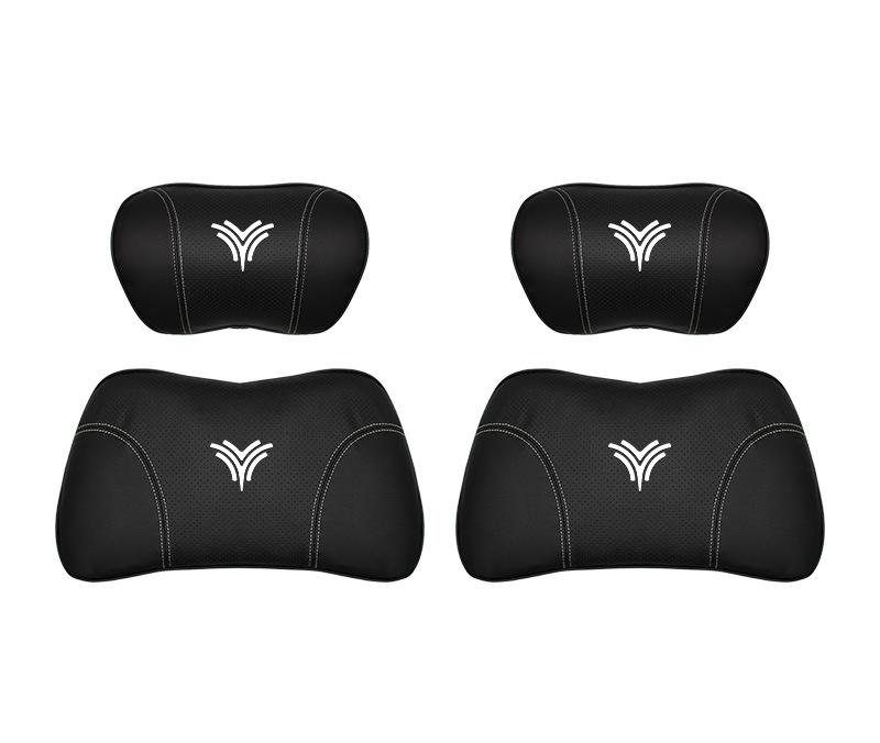 Suitable For Neta U Car Nappa Memory Foam Seat Headrest Lumbar Pillow Black