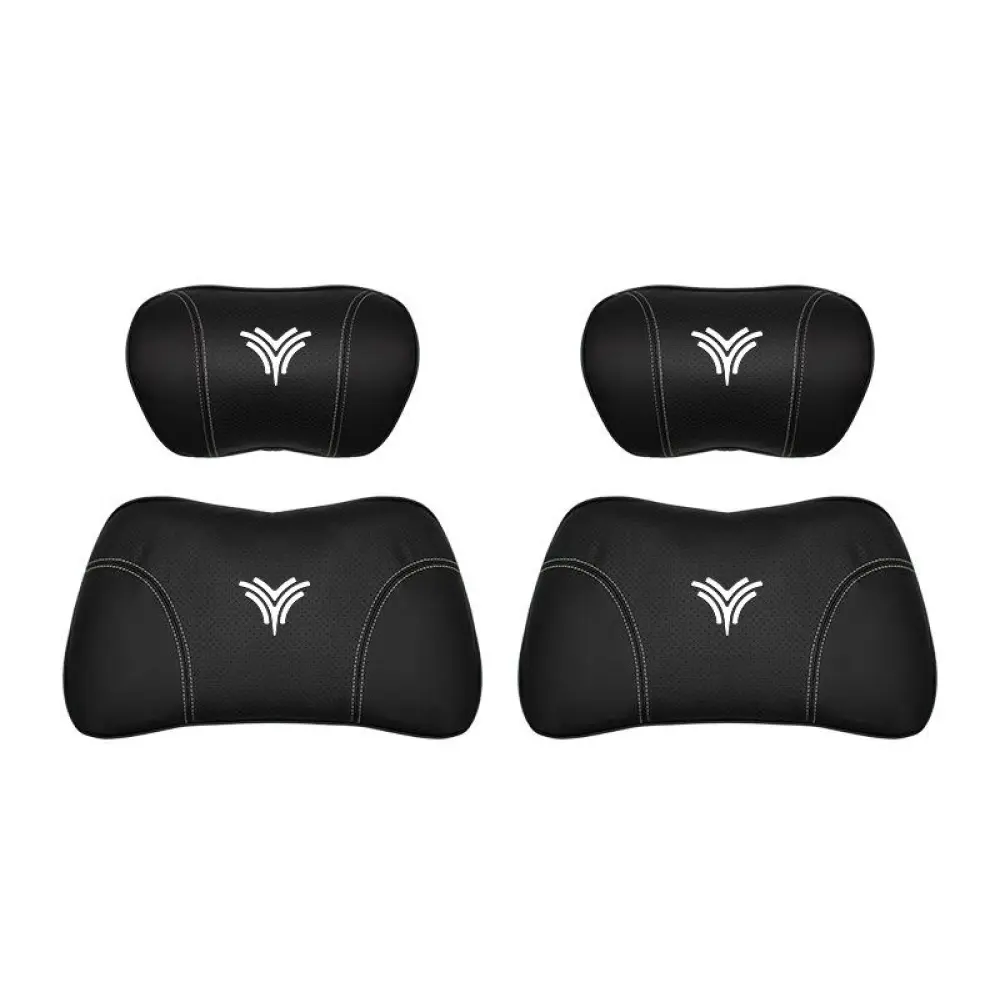 Suitable For Neta U Car Nappa Memory Foam Seat Headrest Lumbar Pillow Black