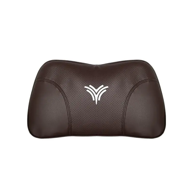 Suitable For Neta U Car Nappa Memory Foam Seat Headrest Lumbar Pillow Brown