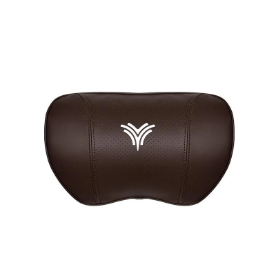Suitable For Neta U Car Nappa Memory Foam Seat Headrest Lumbar Pillow Brown 02