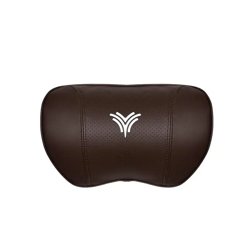 Suitable For Neta U Car Nappa Memory Foam Seat Headrest Lumbar Pillow Brown