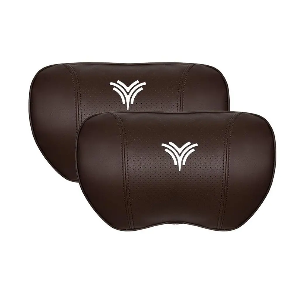 Suitable For Neta U Car Nappa Memory Foam Seat Headrest Lumbar Pillow Brown