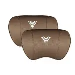 Suitable For Neta U Car Nappa Memory Foam Seat Headrest Lumbar Pillow Coffee Color