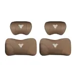 Suitable For Neta U Car Nappa Memory Foam Seat Headrest Lumbar Pillow Coffee Color
