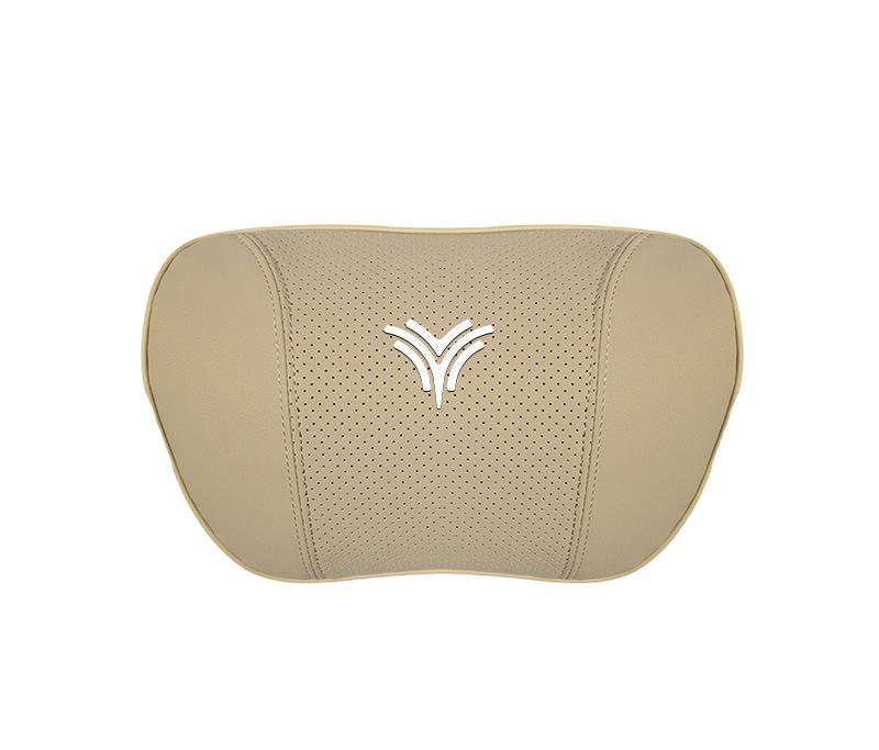 Suitable For Neta U Car Nappa Memory Foam Seat Headrest Lumbar Pillow Off-White