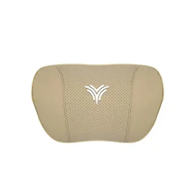 Suitable For Neta U Car Nappa Memory Foam Seat Headrest Lumbar Pillow Off-White 02