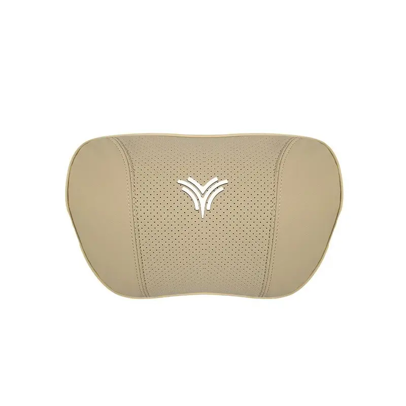 Suitable For Neta U Car Nappa Memory Foam Seat Headrest Lumbar Pillow Off-White