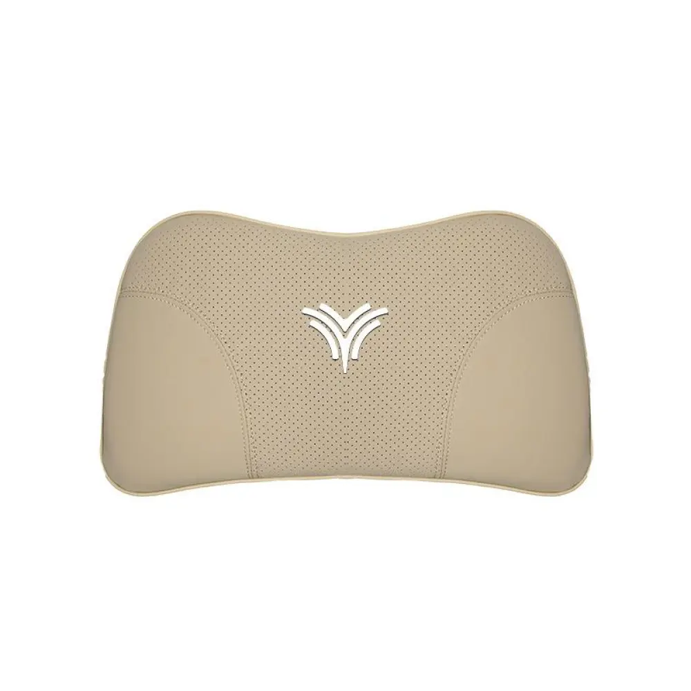 Suitable For Neta U Car Nappa Memory Foam Seat Headrest Lumbar Pillow Off-White