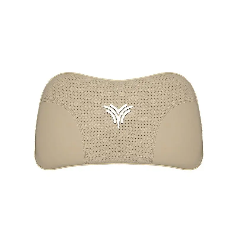 Suitable For Neta U Car Nappa Memory Foam Seat Headrest Lumbar Pillow Off-White