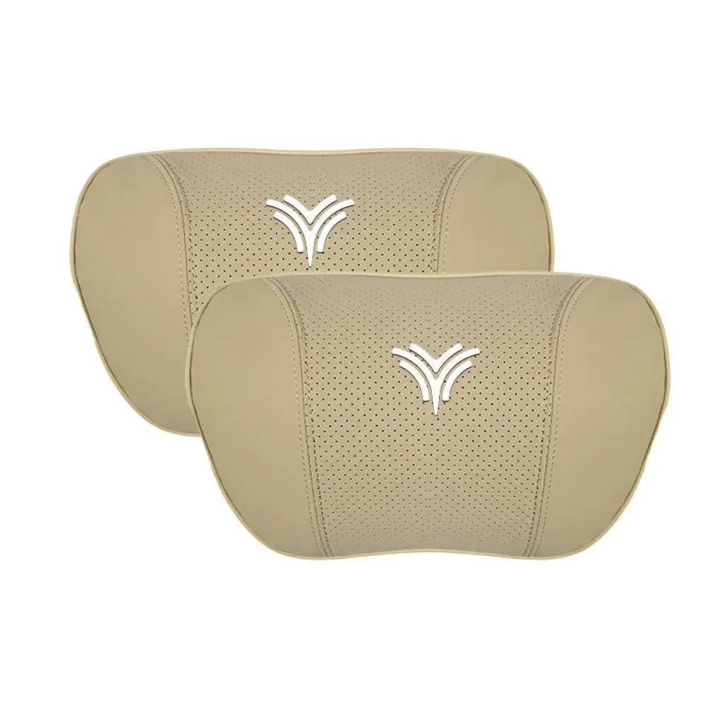 Suitable For Neta U Car Nappa Memory Foam Seat Headrest Lumbar Pillow Off-White