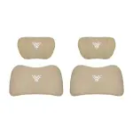 Suitable For Neta U Car Nappa Memory Foam Seat Headrest Lumbar Pillow Off-White