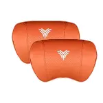 Suitable For Neta U Car Nappa Memory Foam Seat Headrest Lumbar Pillow Orange