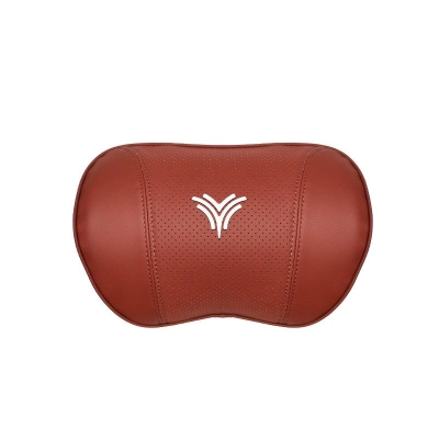 Suitable For Neta U Car Nappa Memory Foam Seat Headrest Lumbar Pillow Red 02