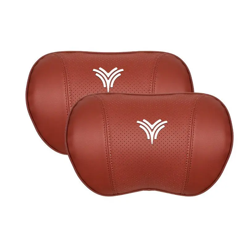 Suitable For Neta U Car Nappa Memory Foam Seat Headrest Lumbar Pillow Red