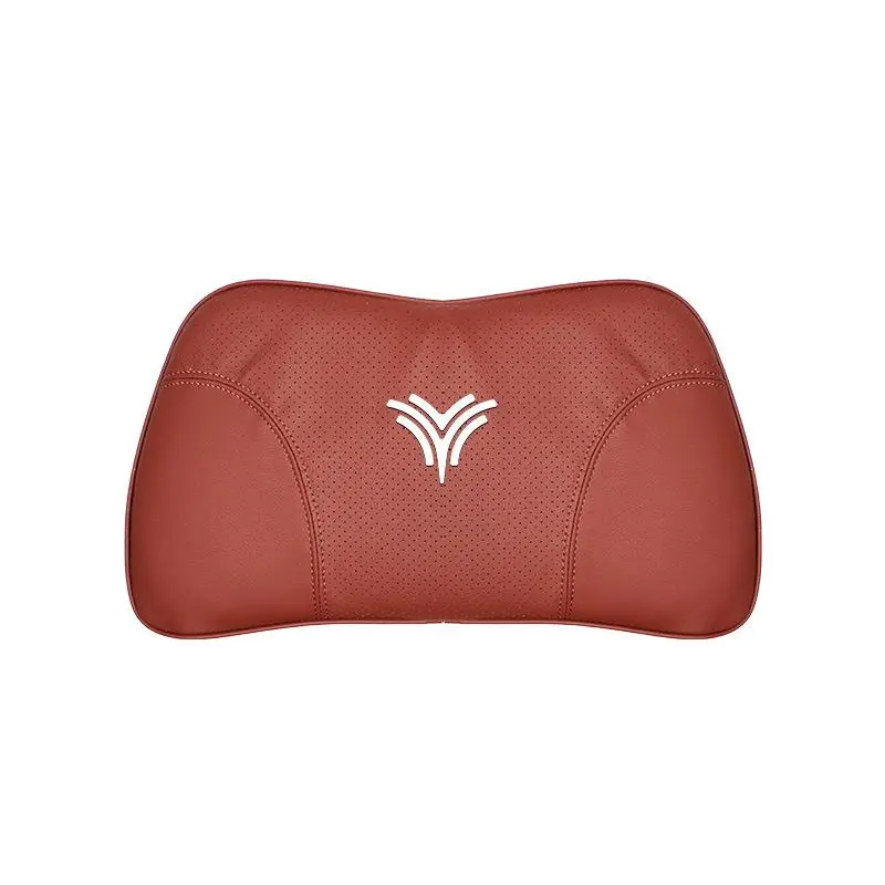 Suitable For Neta U Car Nappa Memory Foam Seat Headrest Lumbar Pillow Red