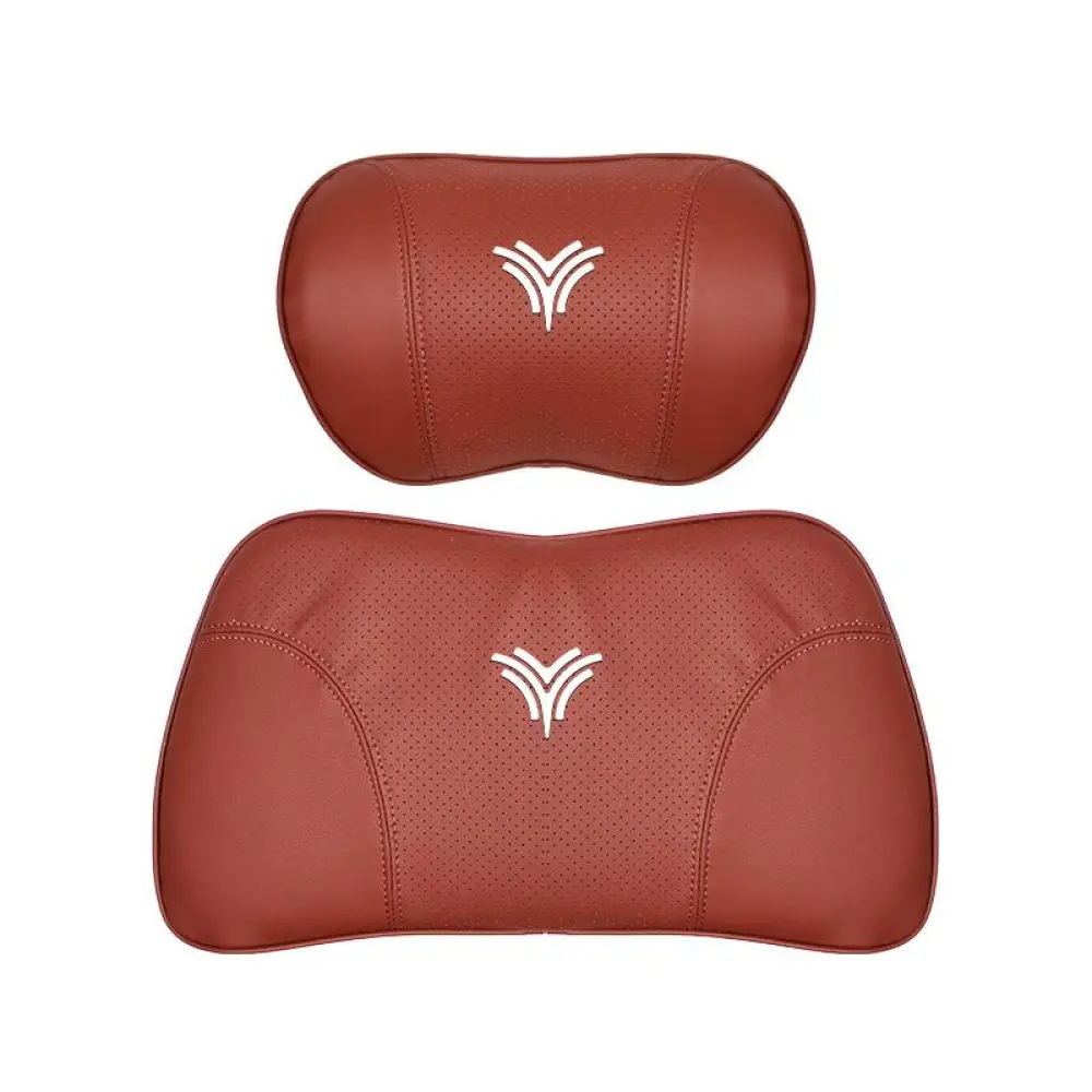 Suitable For Neta U Car Nappa Memory Foam Seat Headrest Lumbar Pillow Red