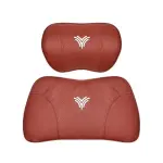Suitable For Neta U Car Nappa Memory Foam Seat Headrest Lumbar Pillow Red