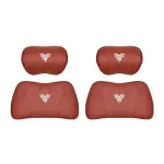 Suitable For Neta U Car Nappa Memory Foam Seat Headrest Lumbar Pillow Red