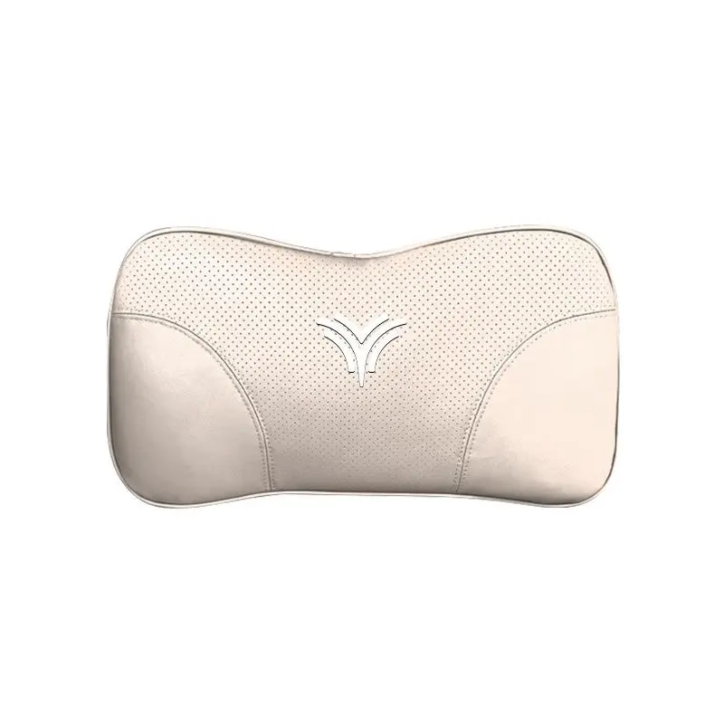 Suitable For Neta U Car Nappa Memory Foam Seat Headrest Lumbar Pillow White