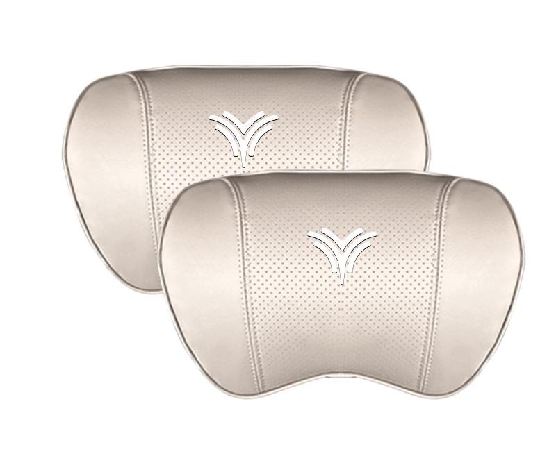 Suitable For Neta U Car Nappa Memory Foam Seat Headrest Lumbar Pillow White