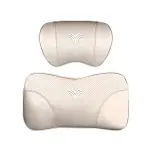 Suitable For Neta U Car Nappa Memory Foam Seat Headrest Lumbar Pillow White