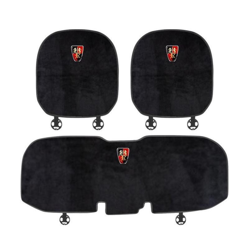 Suitable For Roewe Car Flannel Back Cushion Black