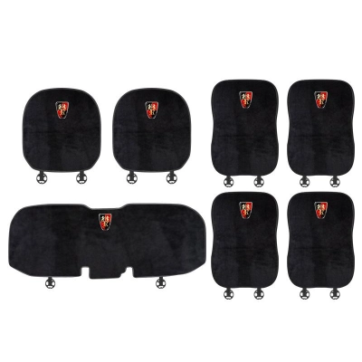 Suitable For Roewe Car Flannel Back Cushion Black 01
