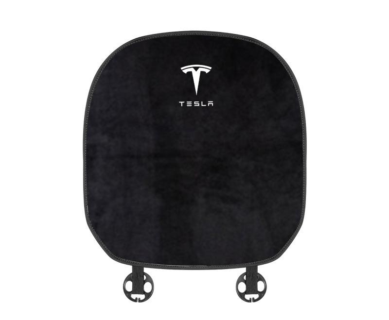 Suitable For Tesla Car Flannel Back Cushion Seat Cushion Black