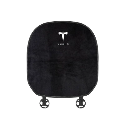 Suitable For Tesla Car Flannel Back Cushion Seat Cushion Black 02