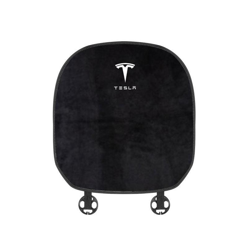 Suitable For Tesla Car Flannel Back Cushion Seat Cushion Black