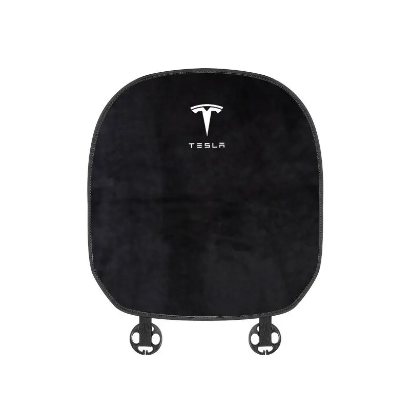 Suitable For Tesla Car Flannel Back Cushion Seat Cushion Black