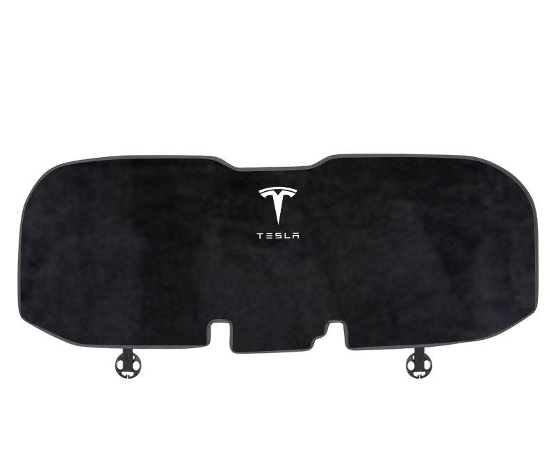 Suitable For Tesla Car Flannel Back Cushion Seat Cushion Black