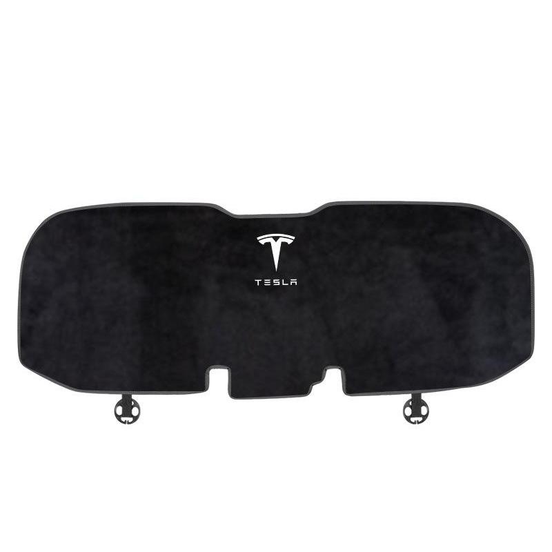 Suitable For Tesla Car Flannel Back Cushion Seat Cushion Black