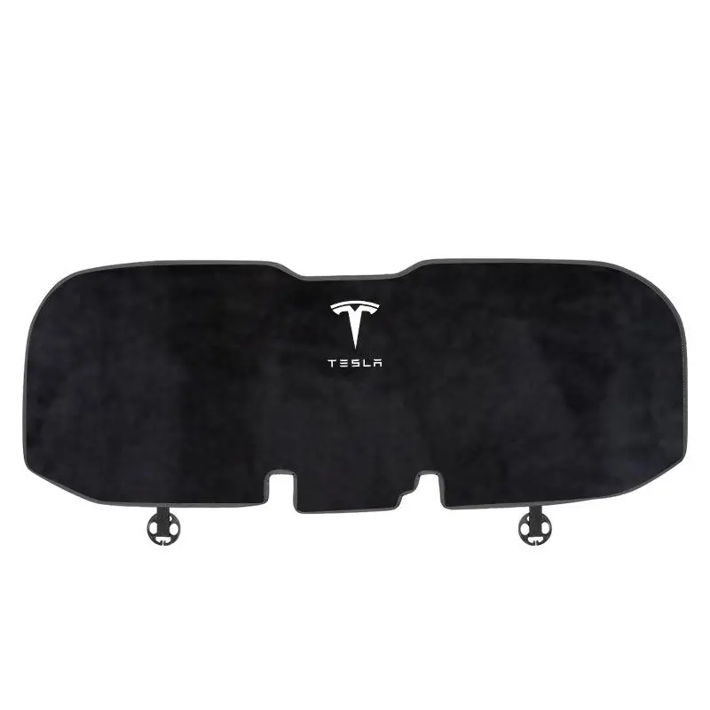 Suitable For Tesla Car Flannel Back Cushion Seat Cushion Black