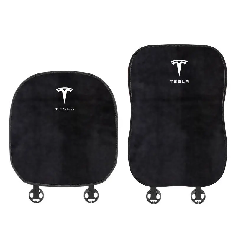 Suitable For Tesla Car Flannel Back Cushion Seat Cushion Black