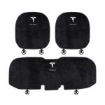 Suitable For Tesla Car Flannel Back Cushion Seat Cushion Black