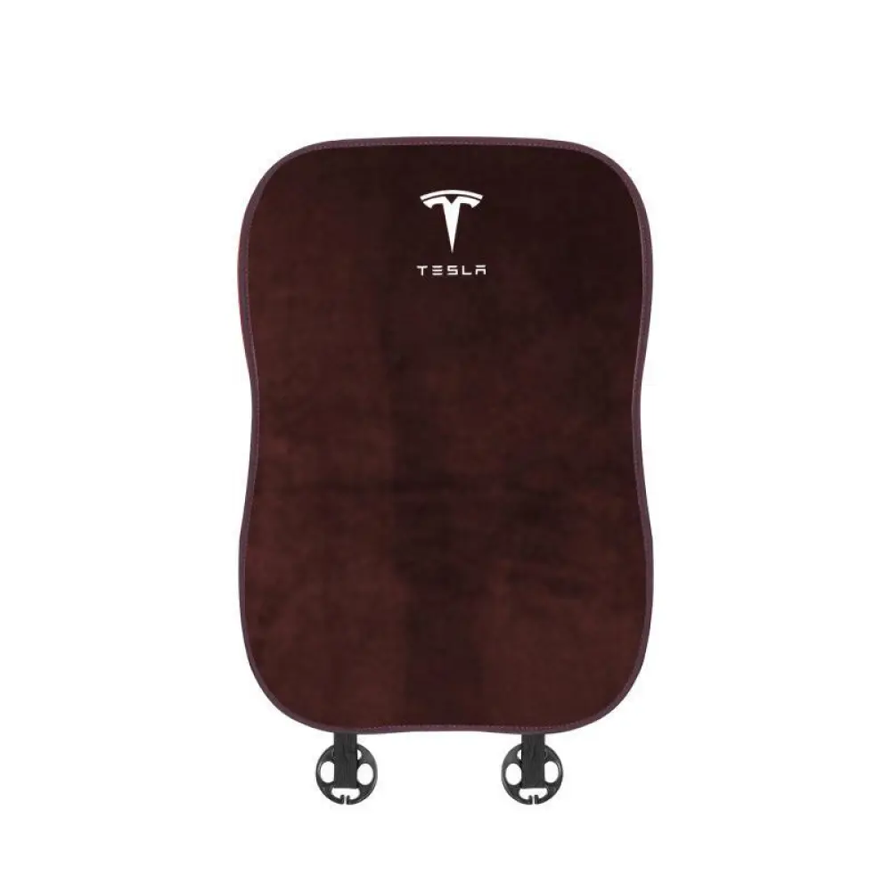 Suitable For Tesla Car Flannel Back Cushion Seat Cushion Brown