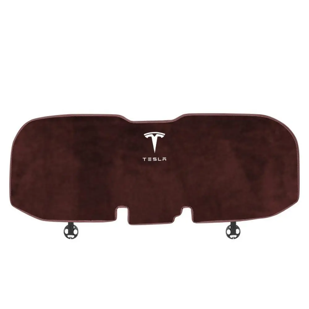 Suitable For Tesla Car Flannel Back Cushion Seat Cushion Brown