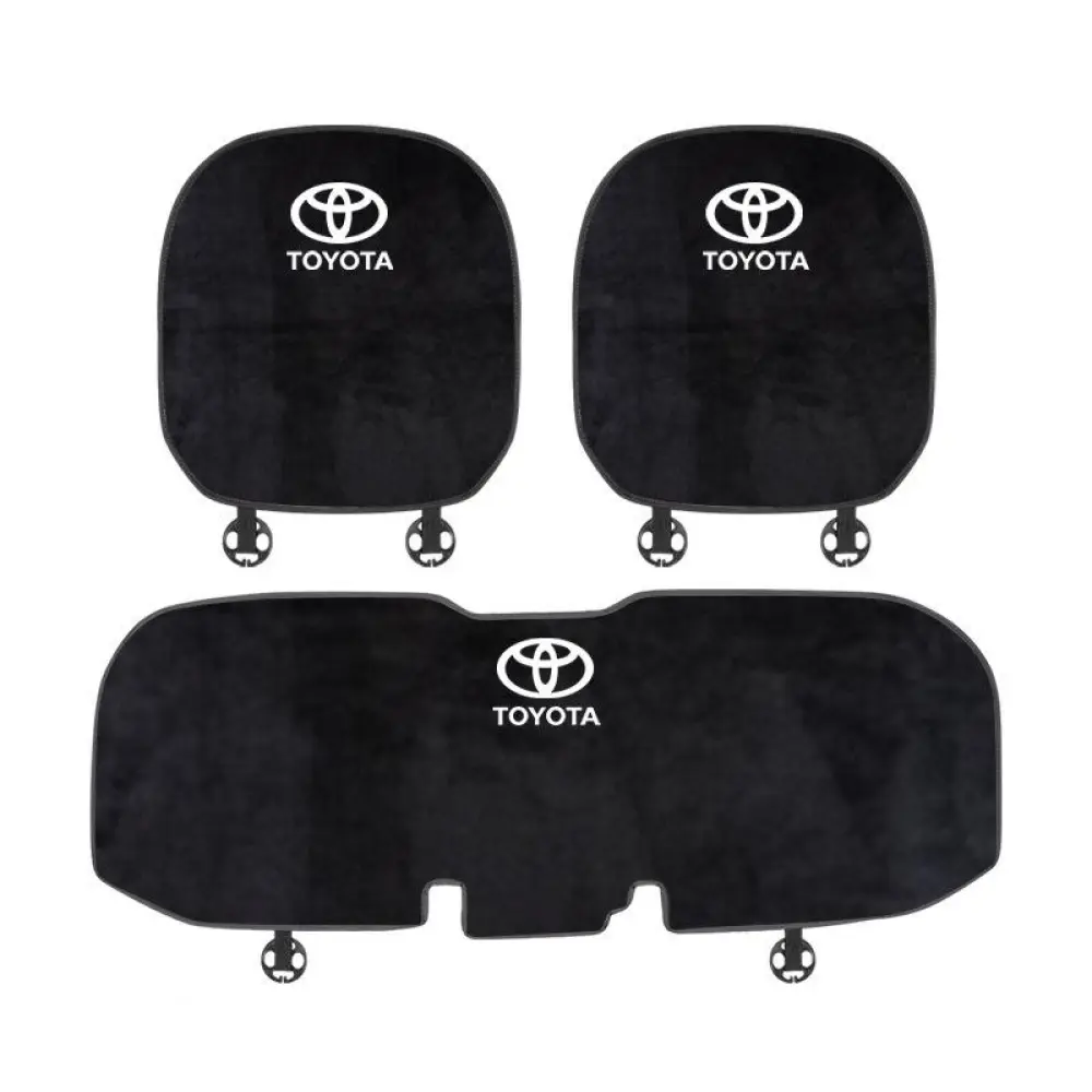 Suitable For Toyota Car Flannel Back Cushion Seat Cushion Black